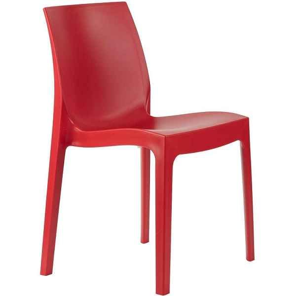 Strata Stackable Poly Chairs - Outdoor / Indoor - Red