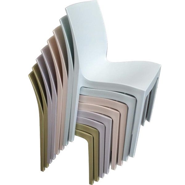 Strata Stackable Poly Chairs - Outdoor / Indoor - Stacked