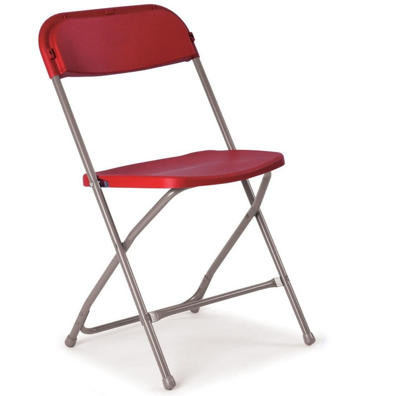 Titan Flat Back Folding Chairs - Burgundy, Blue or Charcoal