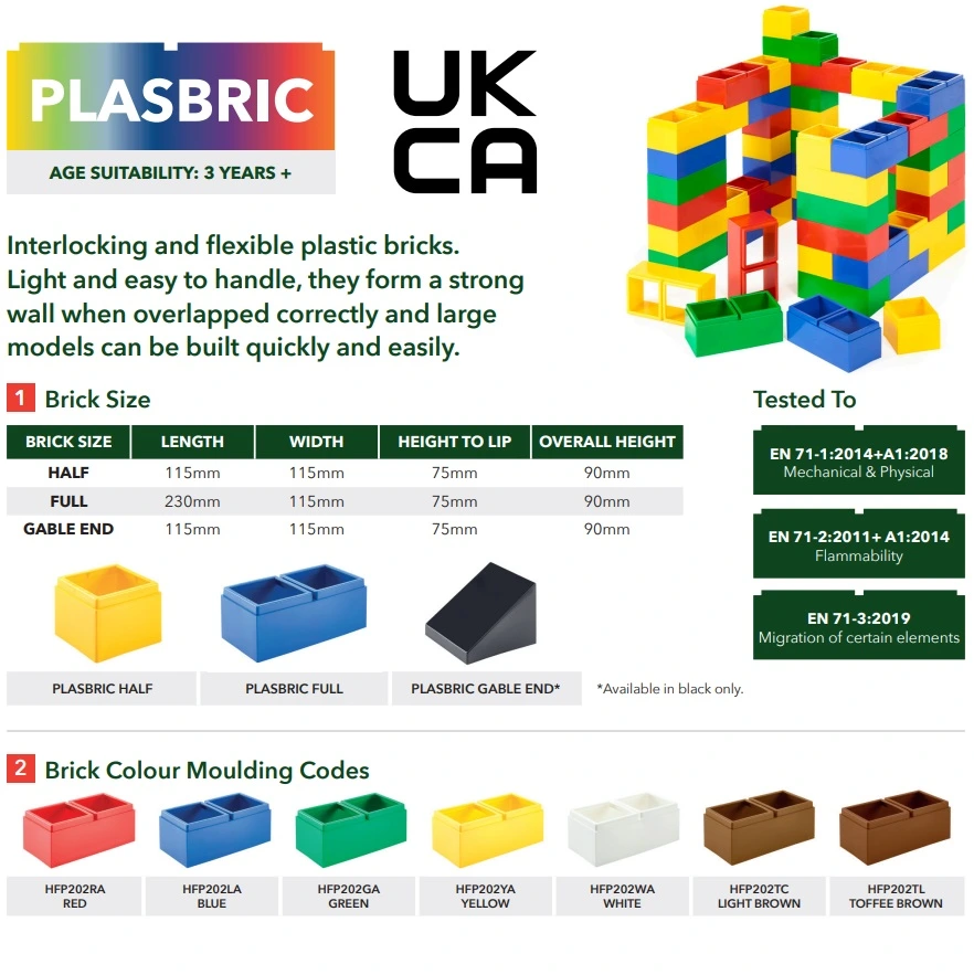 Plasbric - Building Blocks for School Nursery Children to Build & Play