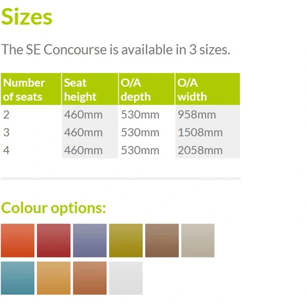 SE Curve Beam Seating - See Options