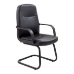 Robust Canasta Office Visitor Chair in Black PU