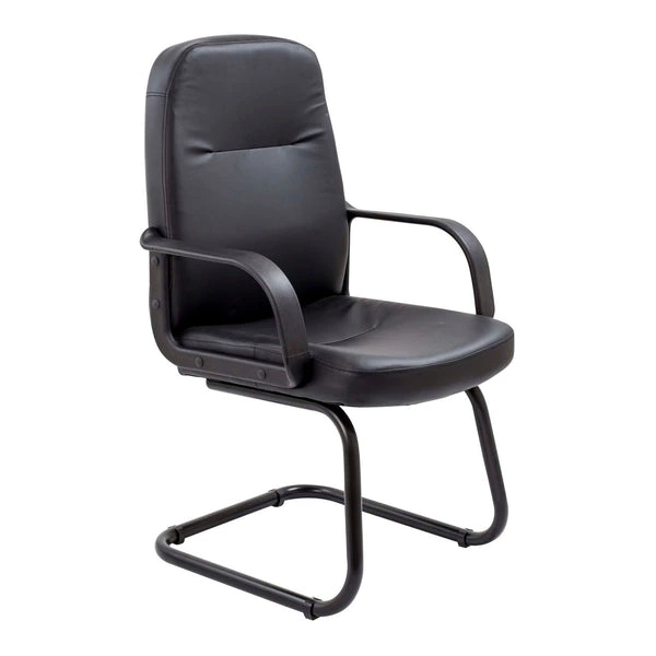 Robust Canasta Office Visitor Chair in Black PU