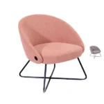 Pocket Reception Chairs in Grey Fabric or Pastel Pink Fabric